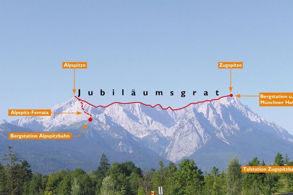 Zentral, ruhig&stilvoll mit Bergpanorama+ Garten Garmisch-Partenkirchen Esterno foto