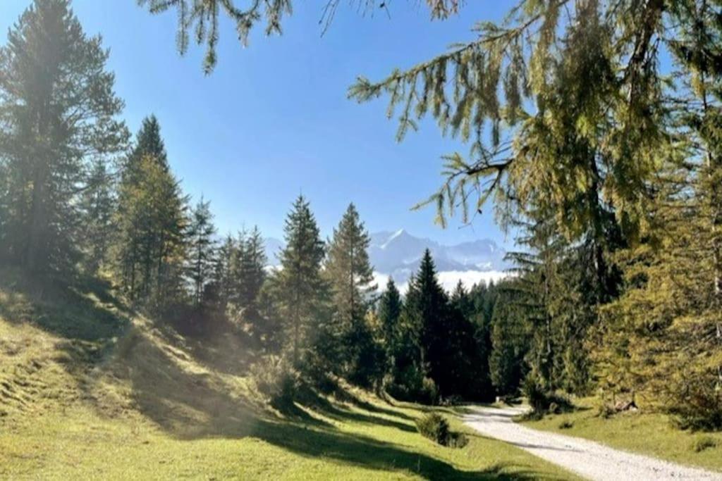 Zentral, ruhig&stilvoll mit Bergpanorama+ Garten Garmisch-Partenkirchen Esterno foto
