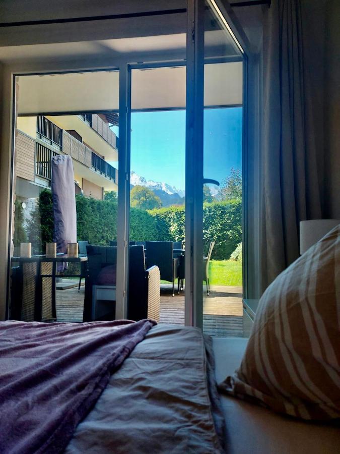 Zentral, ruhig&stilvoll mit Bergpanorama+ Garten Garmisch-Partenkirchen Esterno foto